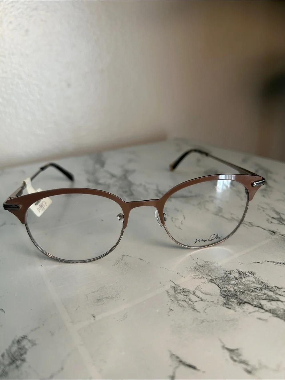 Max Cole MC 1518 Women’s Brown Cat-Eye Eyeglass Frames 50-19-145 NWT